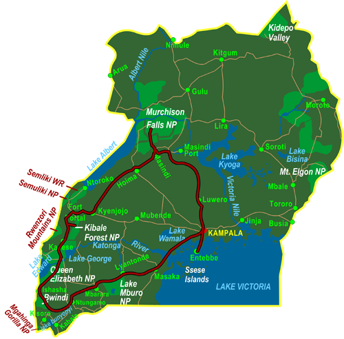 Map Photo Tour Uganda